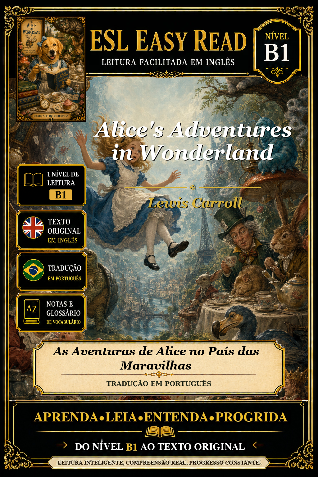 Capa de As Aventuras de Alice no País das Maravilhas