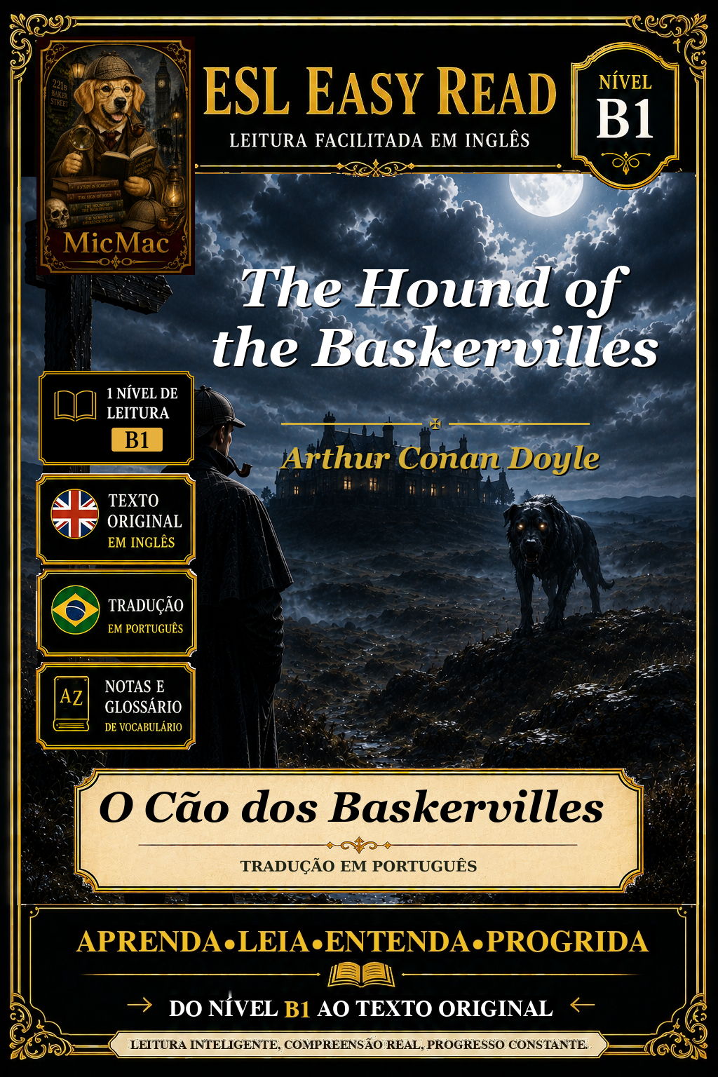 Capa de O Cão dos Baskervilles